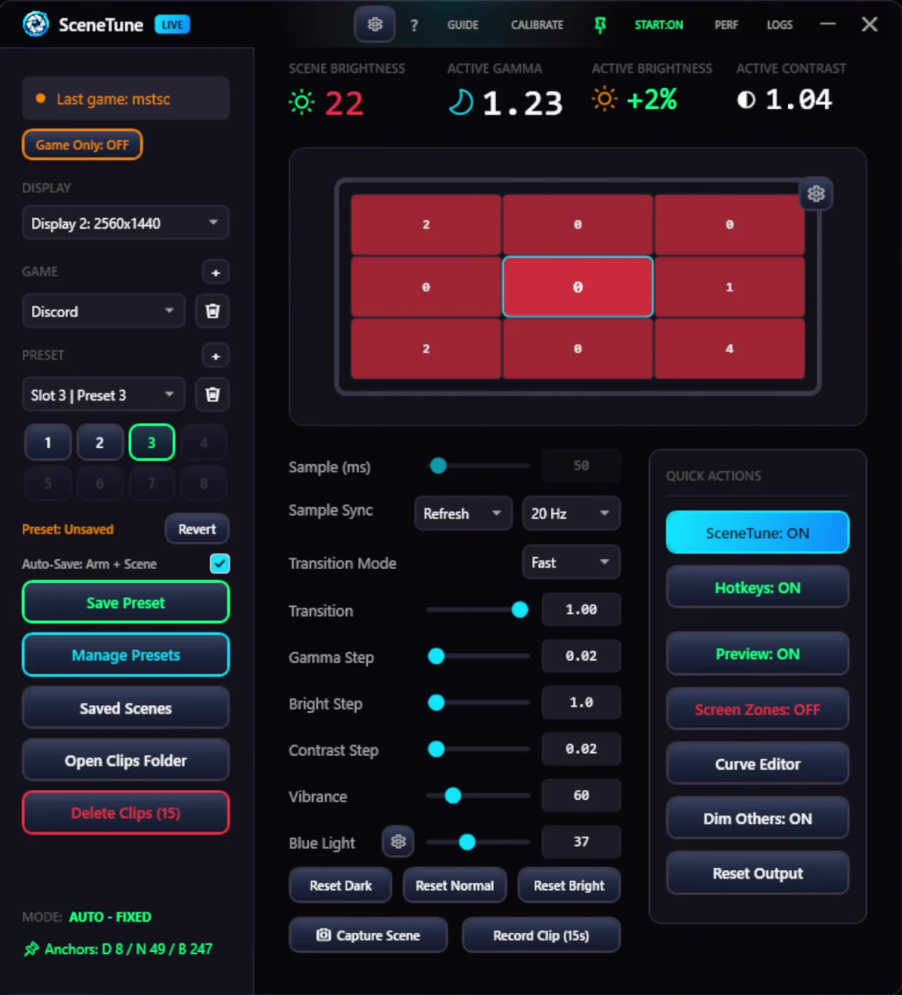 SceneTune product view